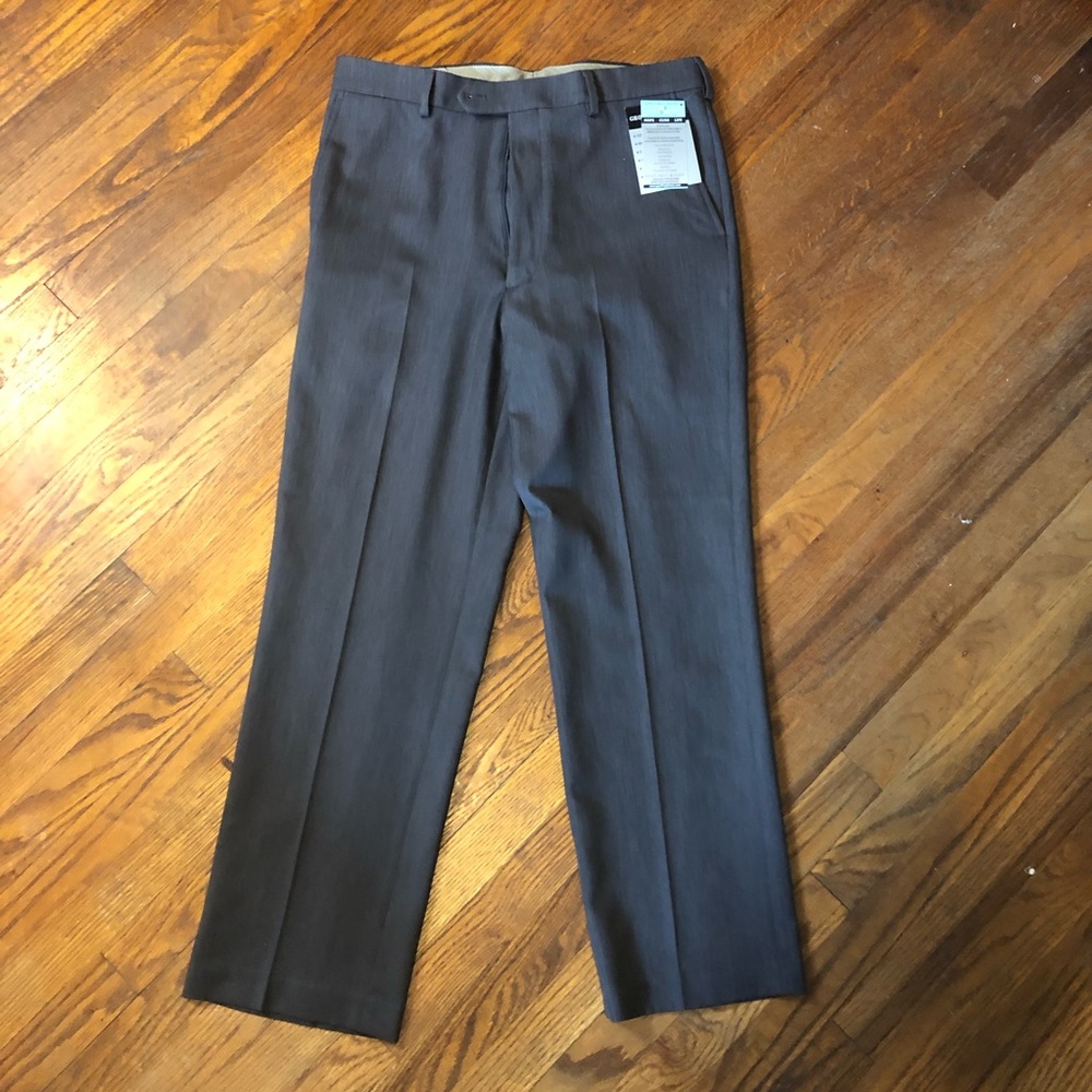 NWT Geoffrey Beene Dress Pant Grey 34x30 Chino